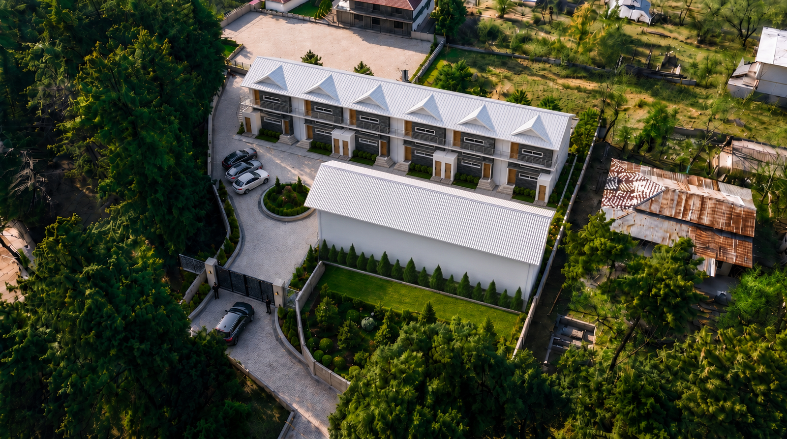 Gated mountain setting